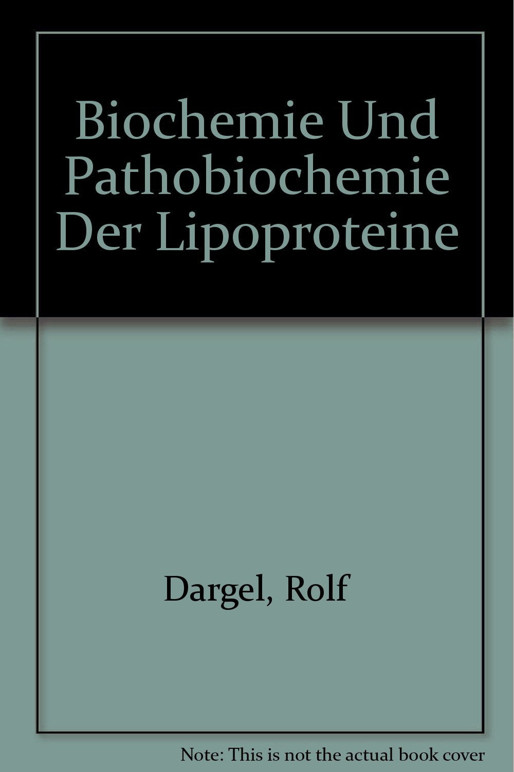 Biochemie Und Pathobiochemie Der Lipoproteine Natural Sciences
