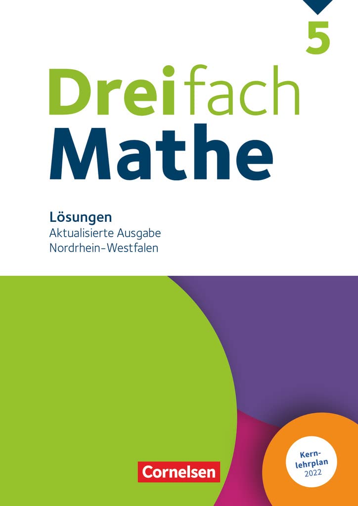 Dreifach Mathe 5. Schuljahr. Nordrhein-Westfalen -  Aktualisierte Ausgabe 2022 - Lösungen zum Schülerbuch Study Guides