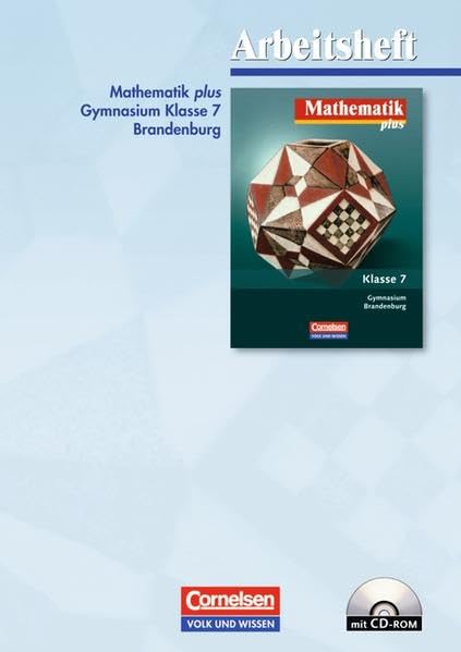 Mathematik plus 7. Schuljahr. Gymnasium Brandenburg. Arbeitsheft Study Guides