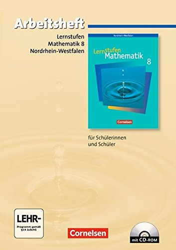 Lernstufen Mathematik - Hauptschule Nordrhein-Westfalen / 8. Schuljahr - Arbeitsheft mit eingelegten Lösungen und CD-ROM Study Guides
