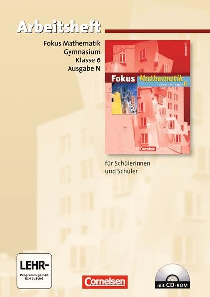 Fokus Mathematik 6. Schuljahr. Arbeitsheft mit CD-ROM u.Lösungsheft. Gymnasium. Ausgabe N Study Guides