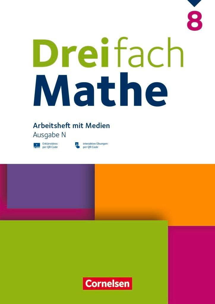 Dreifach Mathe 8. Schuljahr - Ausgabe N - Arbeitsheft mit Medien und Lösungen Study Guides