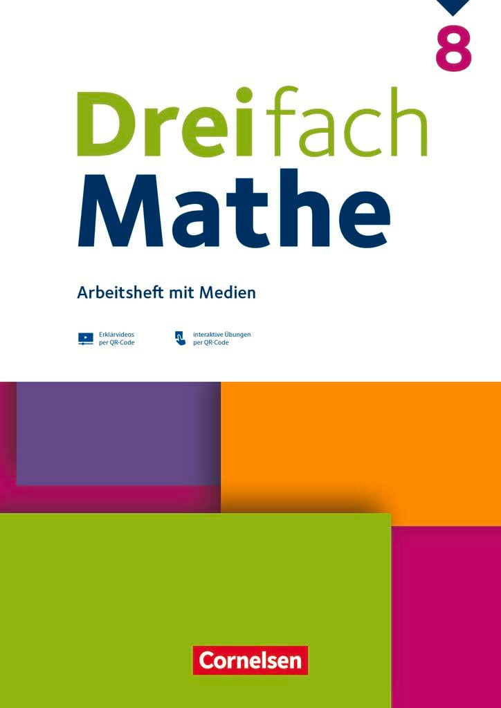 Dreifach Mathe 8. Schuljahr - Ausgabe 2021 - Arbeitsheft mit Medien und Lösungen Study Guides