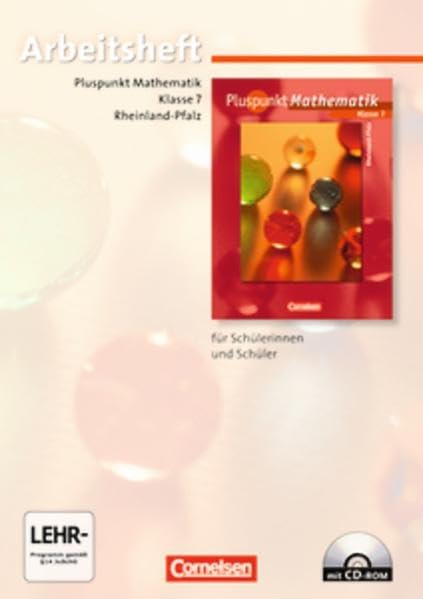 Pluspunkt Mathematik 7. Schuljahr. Arbeitsheft. Regionale Schule Rheinland-Pfalz Study Guides