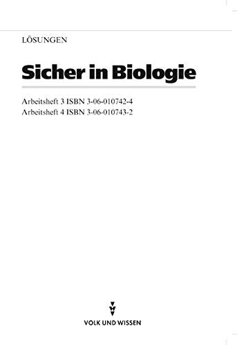 Sicher in Biologie: Lösungen - Arbeitsheft 3 und 4 Books