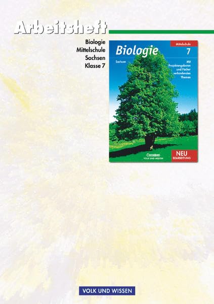 Biologie - Ausgabe Volk und Wissen - Mittelschule Sachsen - 7. Schuljahr: Arbeitsheft Study Guides