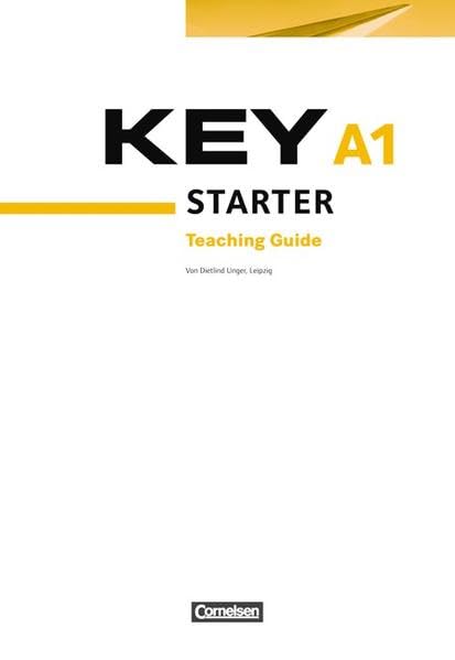 Key - Aktuelle Ausgabe: A1 - Key Starter: Kursbuch mit Kopiervorlagen und Lehrerhinweisheft mit CD: Kursbuch mit Audio-CD + Teaching Guide, Kopiervorlagen Foreign Languages ​​& Dictionaries