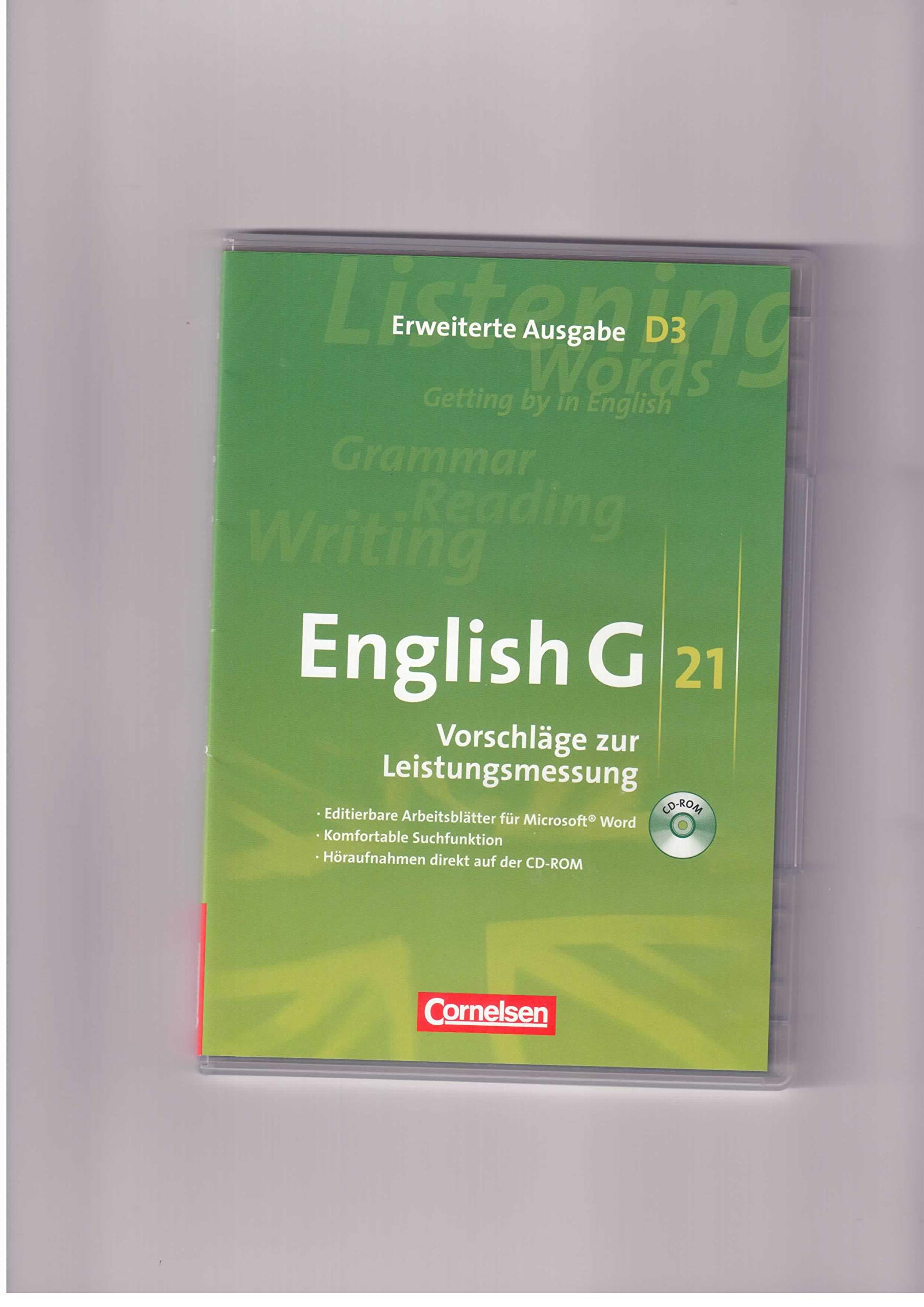 English G21 Vorschläge zur Leistungsmessung CD-Rom Books