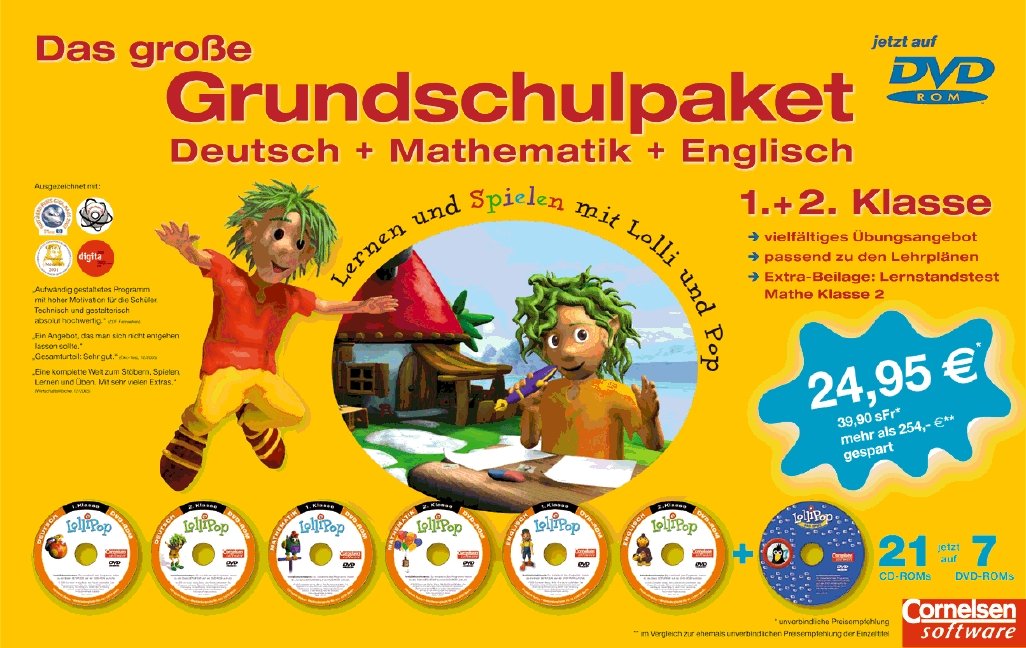 Das große Grundschulpaket 1.+2. Klasse (DVD-ROM) Hobbies & Leisure