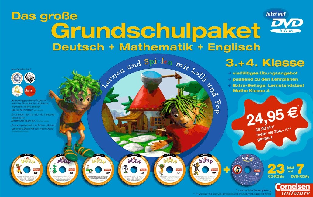 Das große Grundschulpaket 3.+4. Klasse (DVD-ROM) Hobbies & Leisure