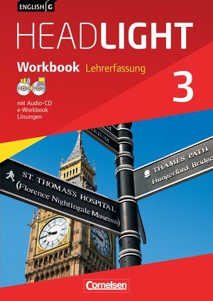 English G Headlight. Allgemeine Ausgabe. Band 3: 7. Schuljahr. Workbook mit Audio-CD und e-Workbook - Lehrerfassung Politics & History