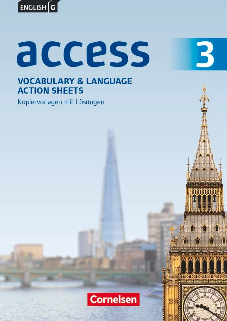 Access|NULL|Allgemeine Ausgabe 2014 / Baden-Württemberg 2016|Band 3: 7. Schuljahr|Vocabulary and Language Action Sheets|NULL|Kopiervorlagen mit Lösungen|NULL Learning & Reference