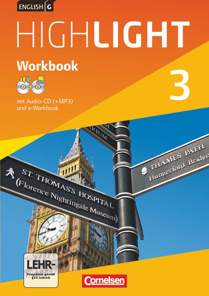English G Highlight 03: 7. Schuljahr Hauptschule. Workbook mit CD-ROM (e-Workbook) und Audios online Foreign Languages ​​& Dictionaries