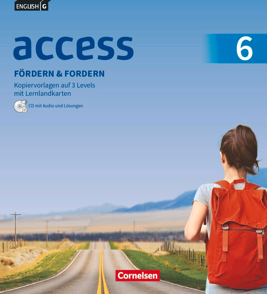 Access|NULL|Allgemeine Ausgabe 2014|Band 6: 10. Schuljahr|Fördern & Fordern|NULL|Fördermaterialien mit Audio und Lösungen auf CD im Ordner|Kopiervorlagen auf drei Levels und Lernlandkarten Learning & Reference