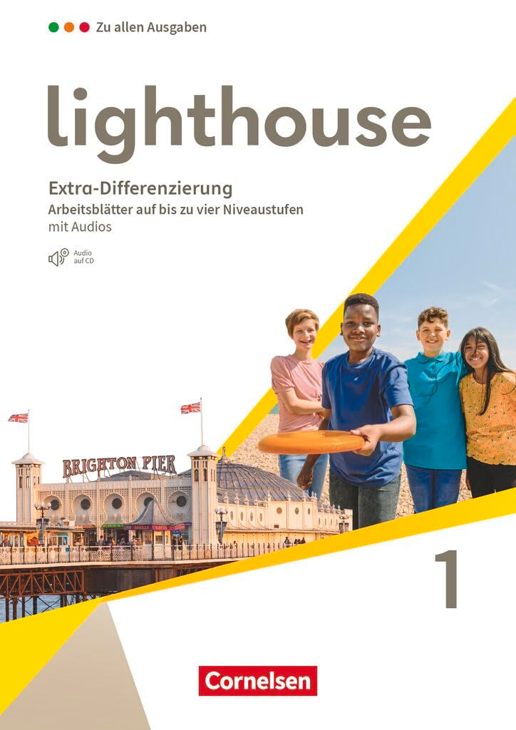 Lighthouse|NULL|Zu allen Ausgaben|Band 1: 5. Schuljahr|Extra-Differenzierung|NULL|Arbeitsblätter auf bis zu vier Niveaustufen|Mit CD-Extra Learning & Reference