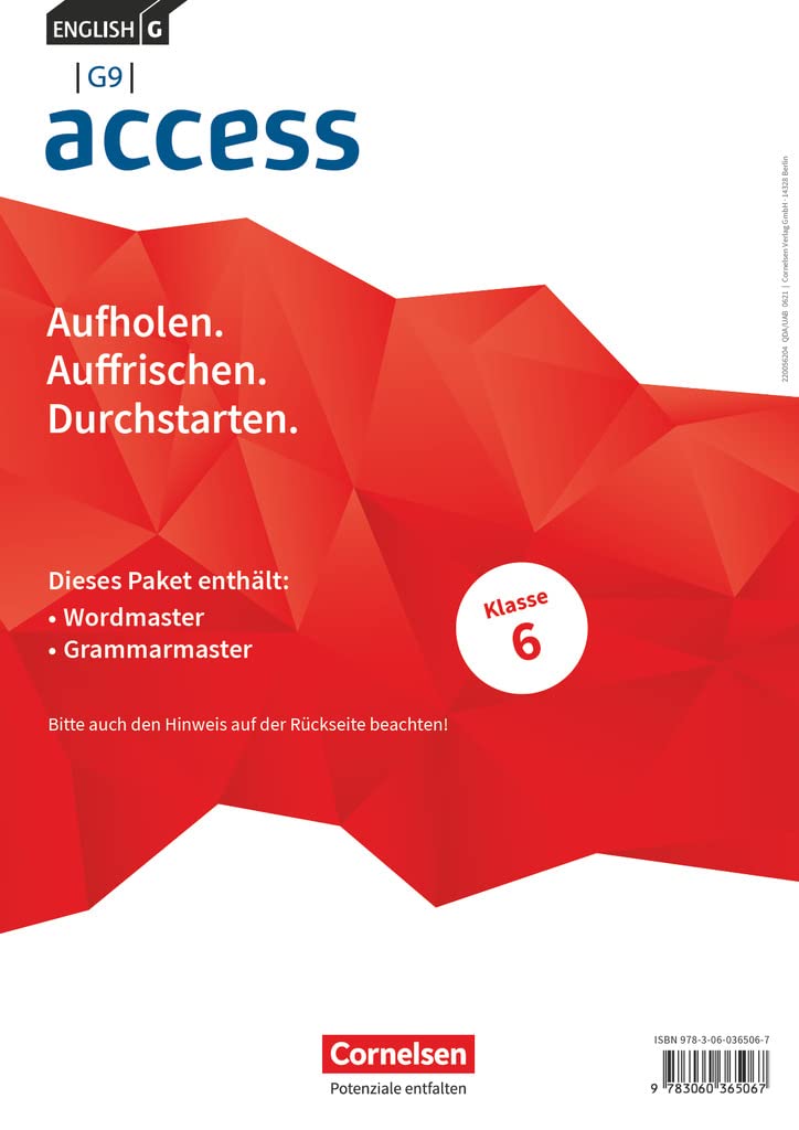 Access - G9 - Ausgabe 2019 - Band 2: 6. Schuljahr: Wordmaster und Grammarmaster - Im Paket Foreign Languages ​​& Dictionaries