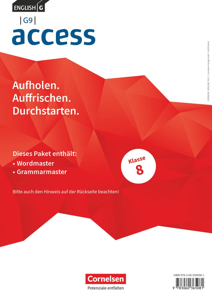 Access - G9 - Ausgabe 2019 - Band 4: 8. Schuljahr: Wordmaster und Grammarmaster - Im Paket Foreign Languages ​​& Dictionaries