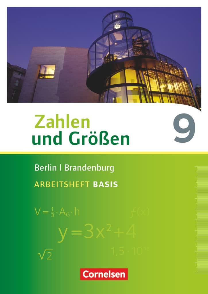 Zahlen und Größen - Berlin und Brandenburg - 9. Schuljahr: Arbeitsheft Basis mit Online-Lösungen Study Guides