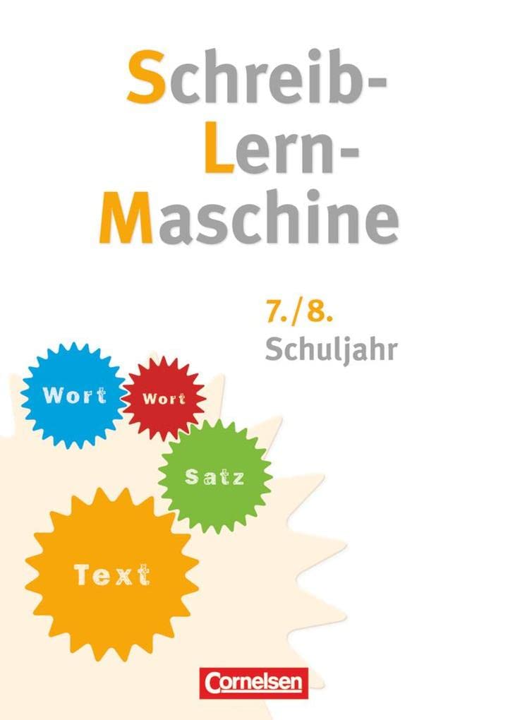 Schreib-Lern-Maschine - 7./8. Schuljahr: Arbeitsheft mit Lösungsheft Study Guides