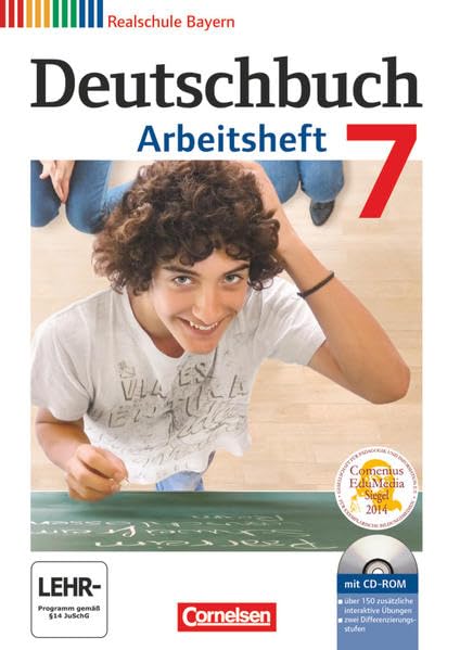 Deutschbuch 7. Jahrgangsstufe. Arbeitsheft mit Lösungen und Übungs-CD-ROM. Realschule Bayern Study Guides