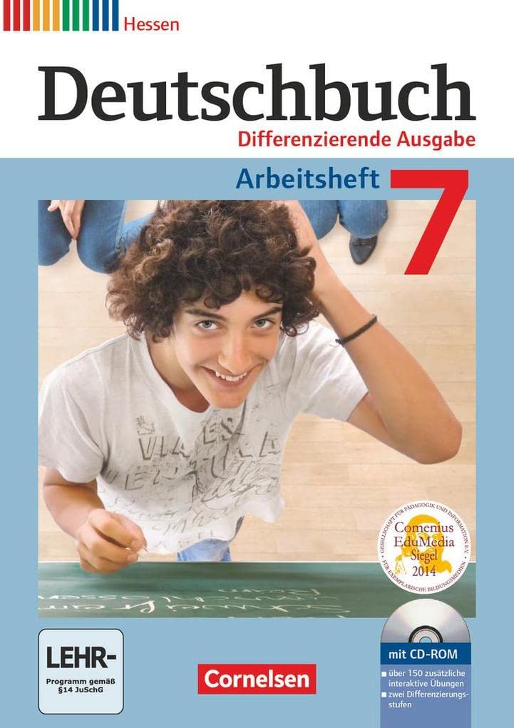 Deutschbuch - Sprach- und Lesebuch - Differenzierende Ausgabe Hessen 2011 - 7. Schuljahr: Arbeitsheft mit Lösungen und Übungs-CD-ROM Study Guides