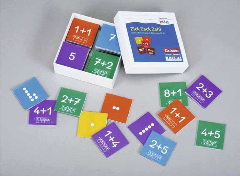 Mathematik plus - Lehrmittel Grundschule - Zick Zack Zahl: 1. Schuljahr - Zahlzerlegung im Zahlenraum bis 10: Lernspiel mit 70 Spielkarten. Mit Spielanleitung und didaktischen Hinweisen Learning & Reference
