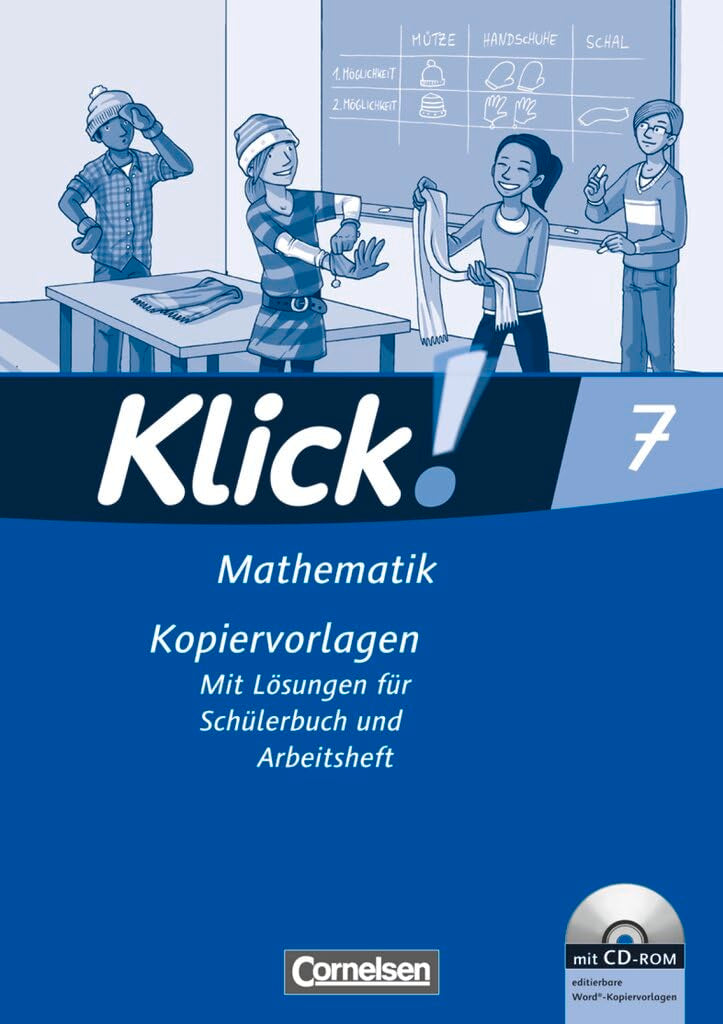 Klick! Mathematik - Mittel-/Oberstufe|NULL|Ausgabe 2009|7. Schuljahr|NULL|NULL|Kopiervorlagen mit CD-ROM|Auf 3 Niveaustufen Learning & Reference