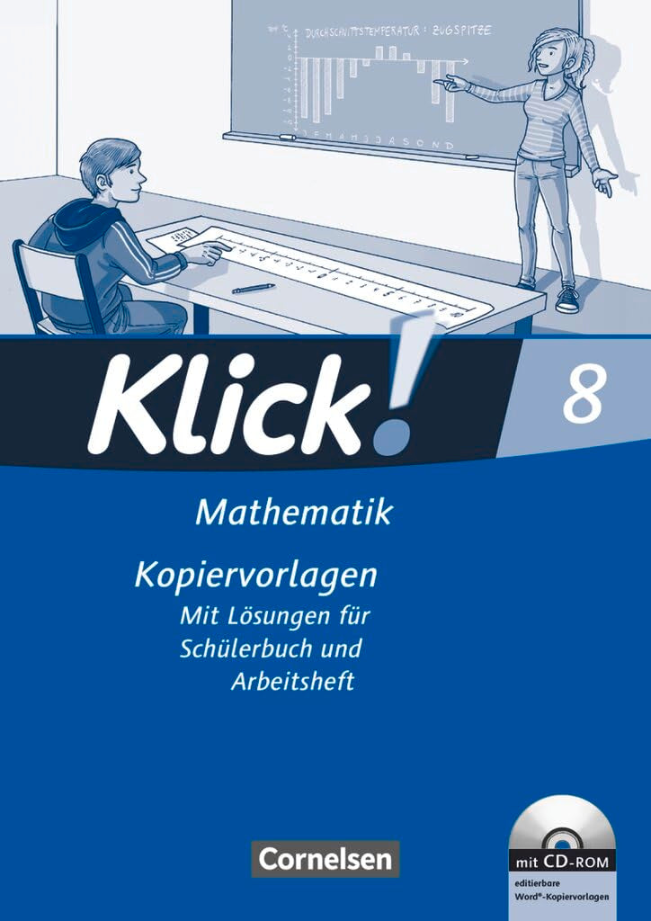 Klick! Mathematik - Mittel-/Oberstufe|NULL|Ausgabe 2009|8. Schuljahr|NULL|NULL|Kopiervorlagen mit CD-ROM|Auf 3 Niveaustufen Learning & Reference