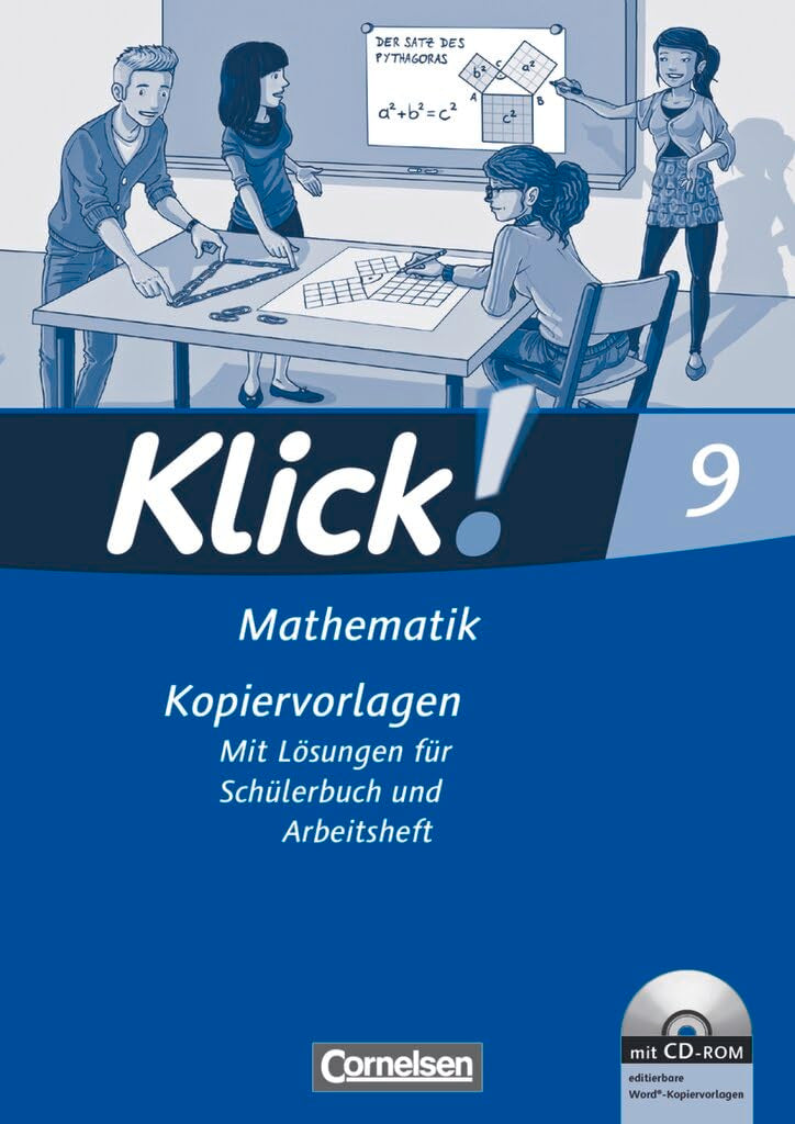 Klick! Mathematik - Mittel-/Oberstufe|NULL|Ausgabe 2009|9. Schuljahr|NULL|NULL|Kopiervorlagen mit CD-ROM|Auf 3 Niveaustufen Learning & Reference
