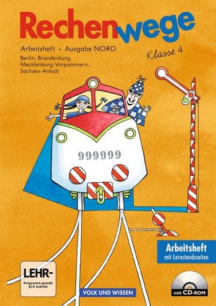 Rechenwege 4. Schuljahr. Arbeitsheft mit CD-ROM und Lernstandsseiten. Östliche Bundesländer - Nord Study Guides
