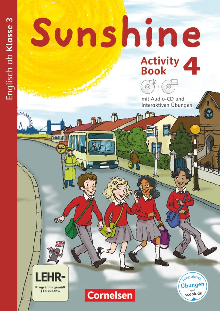 Sunshine - Englisch ab Klasse 3 - Allgemeine Ausgabe 2015 - 4. Schuljahr: Activity Book mit interaktiven Übungen online - Mit CD-ROM, Audio-CD, Minibildkarten und Faltbox Foreign Languages ​​& Dictionaries