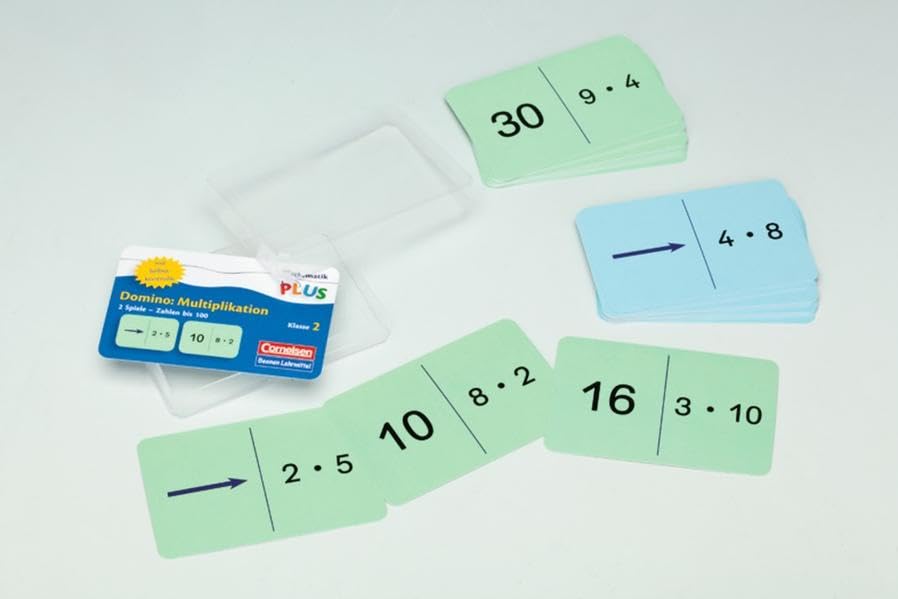 Mathematik plus - Lehrmittel Grundschule - Dominospiele: 2. Schuljahr - Multiplikation - Kleines 1x1: Domino. 32 Karten in Kunststoffbox Learning & Reference