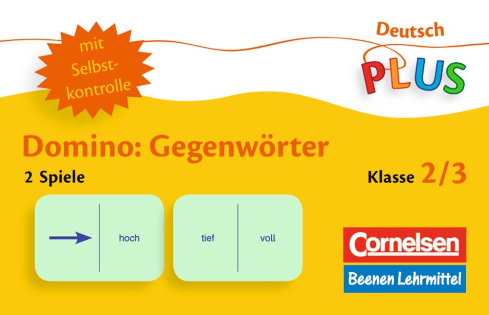 Deutsch plus - Lehrmittel Grundschule - Dominospiele: 2./3. Schuljahr - Gegenwörter: Domino. 32 Karten Learning & Reference
