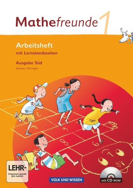 Mathefreunde 1. Schuljahr. Süd. Arbeitsheft mit CD-ROM. Sachsen, Thüringen Study Guides
