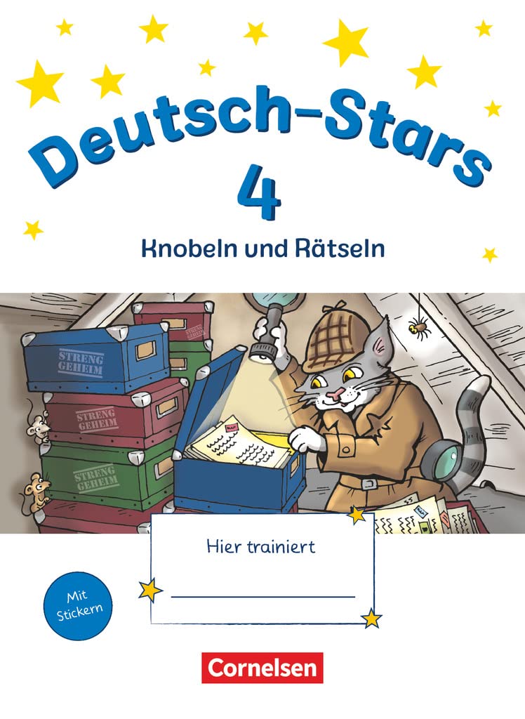 Deutsch-Stars 4. Schuljahr. Knobeln und Rätseln - Übungsheft. Mit Lösungen Study Guides