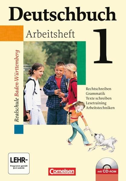 Deutschbuch Realschule 01. 5. Schuljahr. Arbeitsheft mit Lösungen und CD-ROM. Baden-Württemberg Study Guides