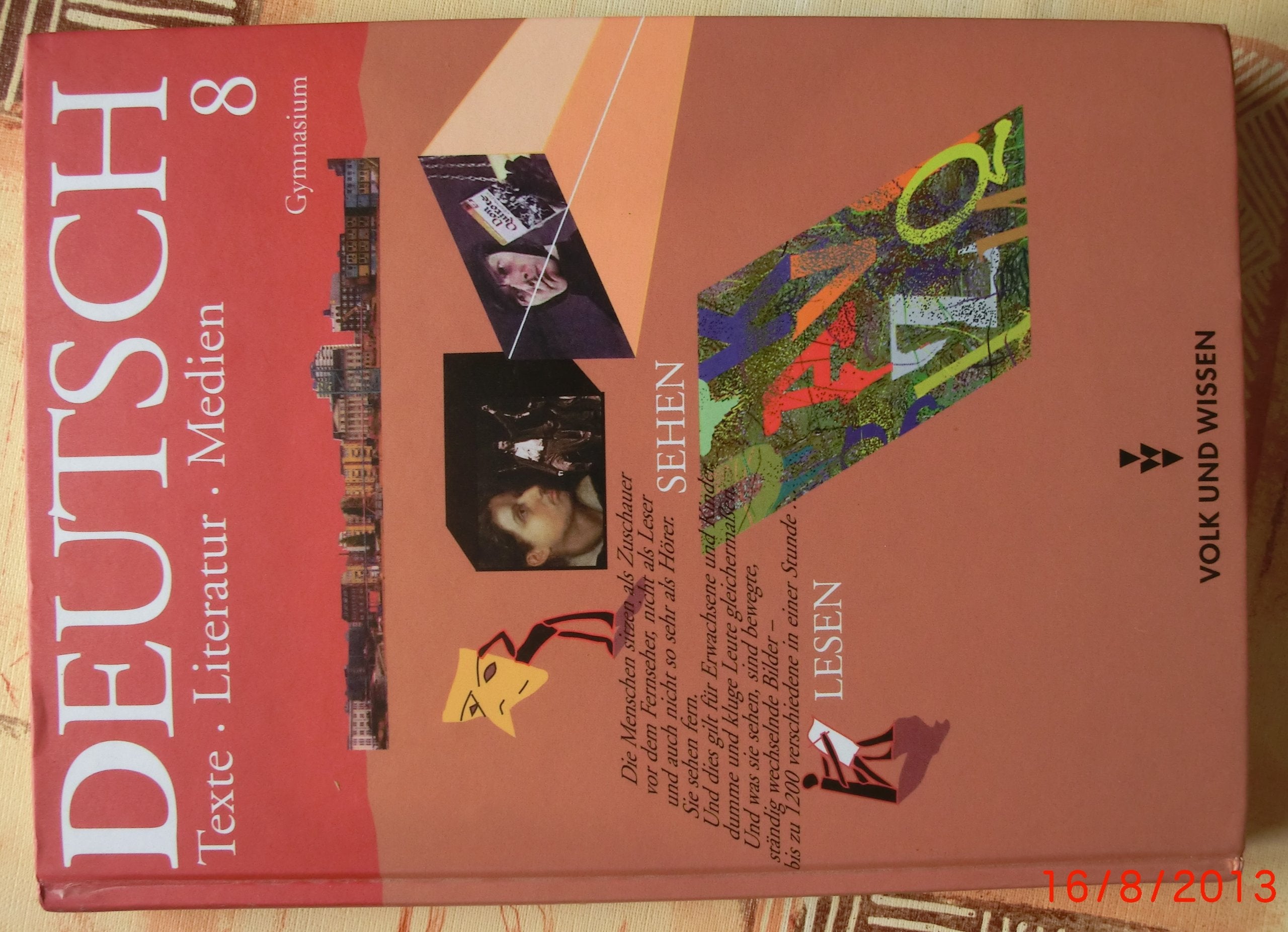 Deutsch: Texte - Literatur - Medien - Gymnasium: Deutsch, Texte - Literatur - Medien, neue Rechtschreibung, Klasse 8, Ausgabe Gymnasium Study Guides