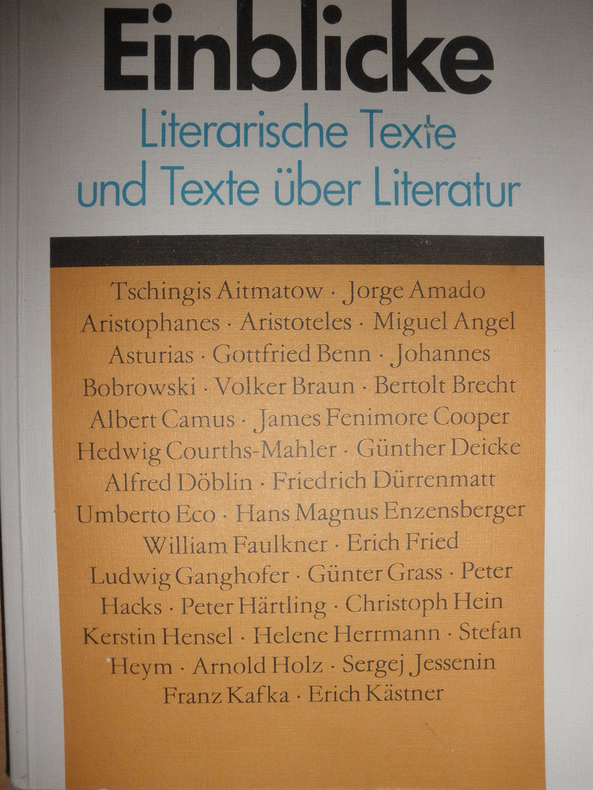 Einblicke - Literarische Texte und Texte über Literatur Sekundarstufe II: Klasse 11/12 Books