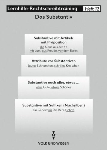 Lernhilfe-Rechtschreibtraining, neue Rechtschreibung, H.12, Das Substantiv Study Guides
