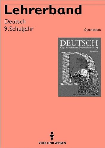 Wege zum sicheren Sprachgebrauch: Lehrerband 9 Gymnasium Books