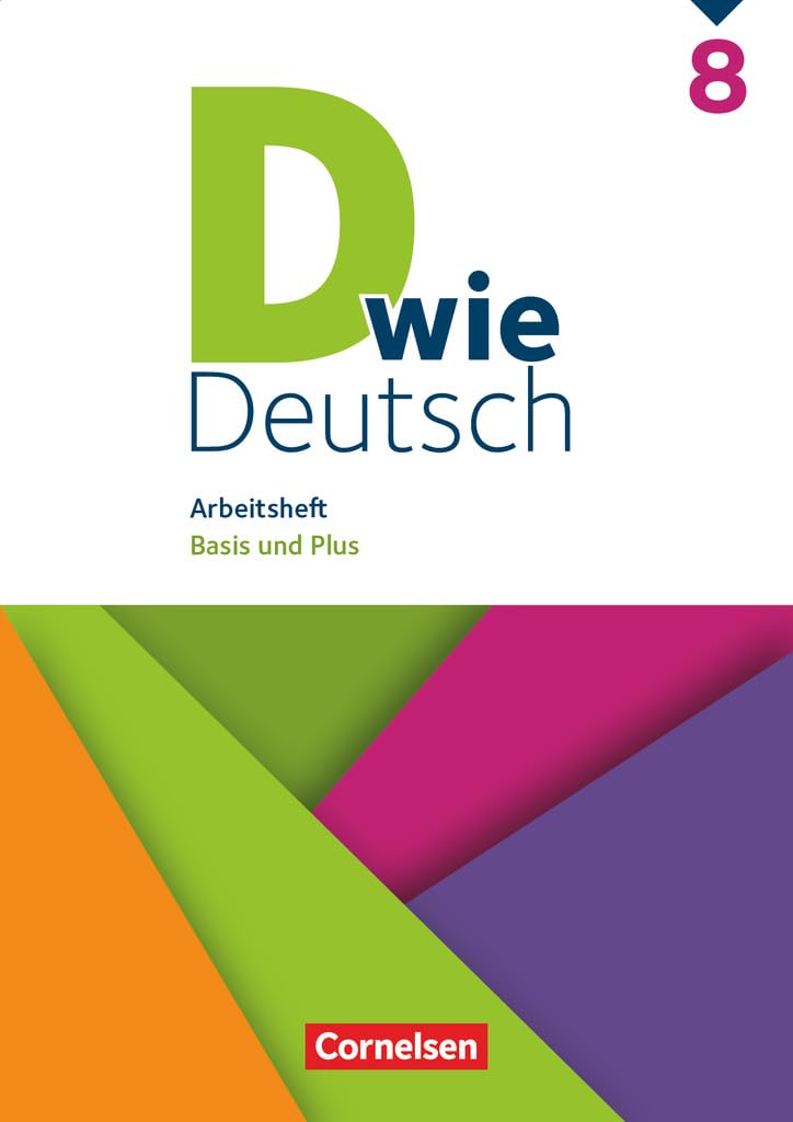 D wie Deutsch 8. Schuljahr. Arbeitsheft mit Lösungen Study Guides