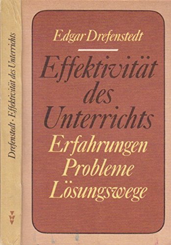 Edgar Drefenstedt: Optimale Entwicklung jedes Schülers - Und die Qualität des Unterrichts Books
