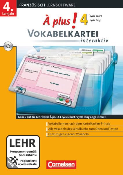 À plus! Ausgabe 2004. Band 4. (cycle long/court). Vokabelkartei interaktiv Foreign Languages ​​& Dictionaries