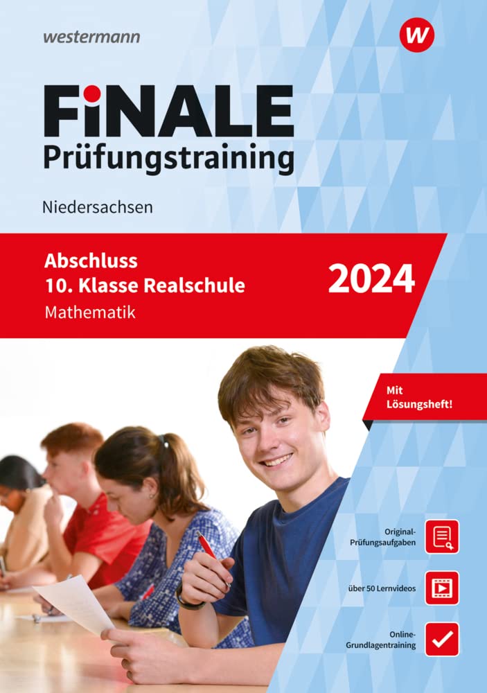 FiNALE Prüfungstraining Abschluss 10. Klasse Realschule Niedersachsen: Mathematik 2024 Arbeitsbuch mit Lösungsheft und Lernvideos Study Guides