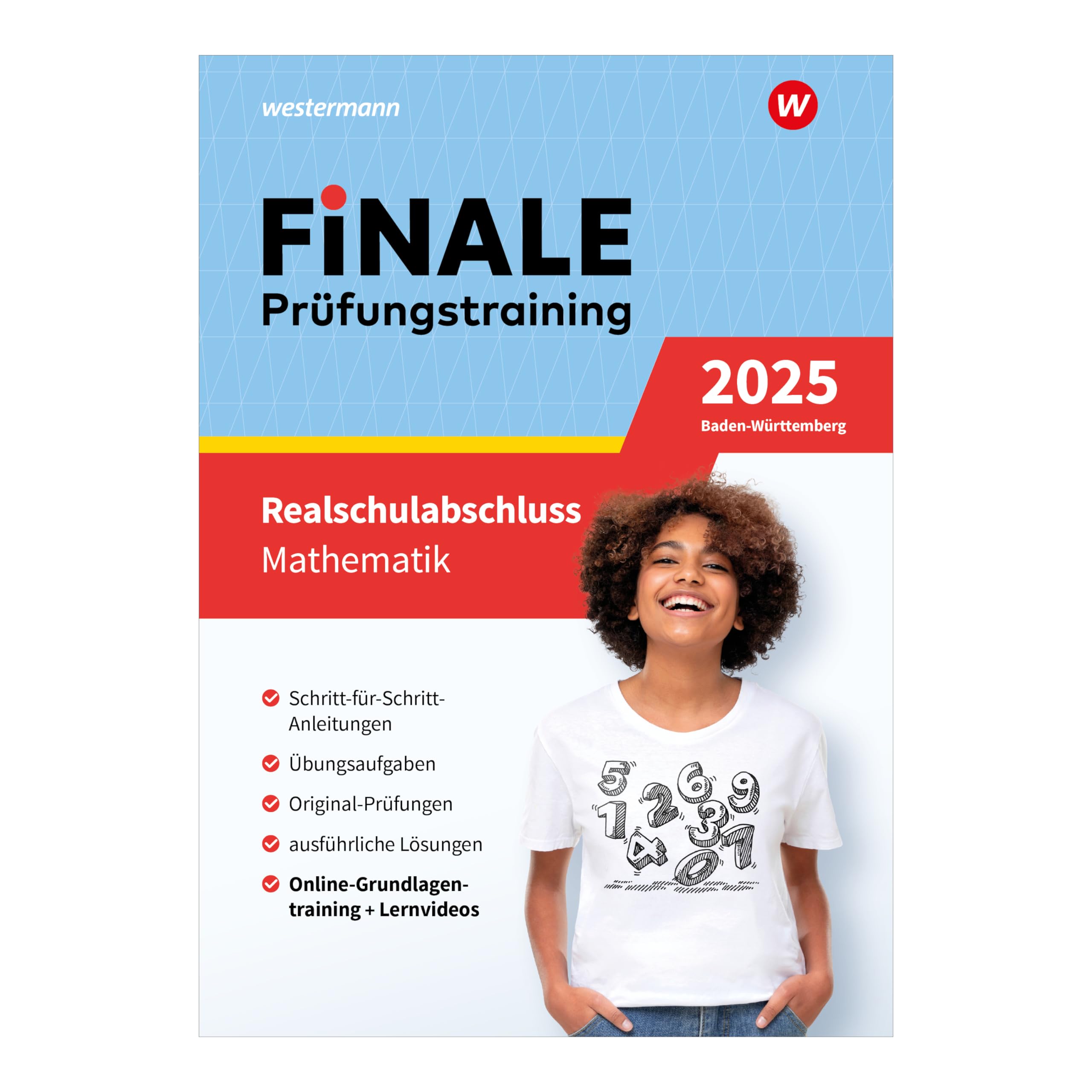 FiNALE Prüfungstraining Realschulabschluss Baden-Württemberg: Mathematik 2025 Arbeitsbuch mit Lösungsheft und Lernvideos Study Guides
