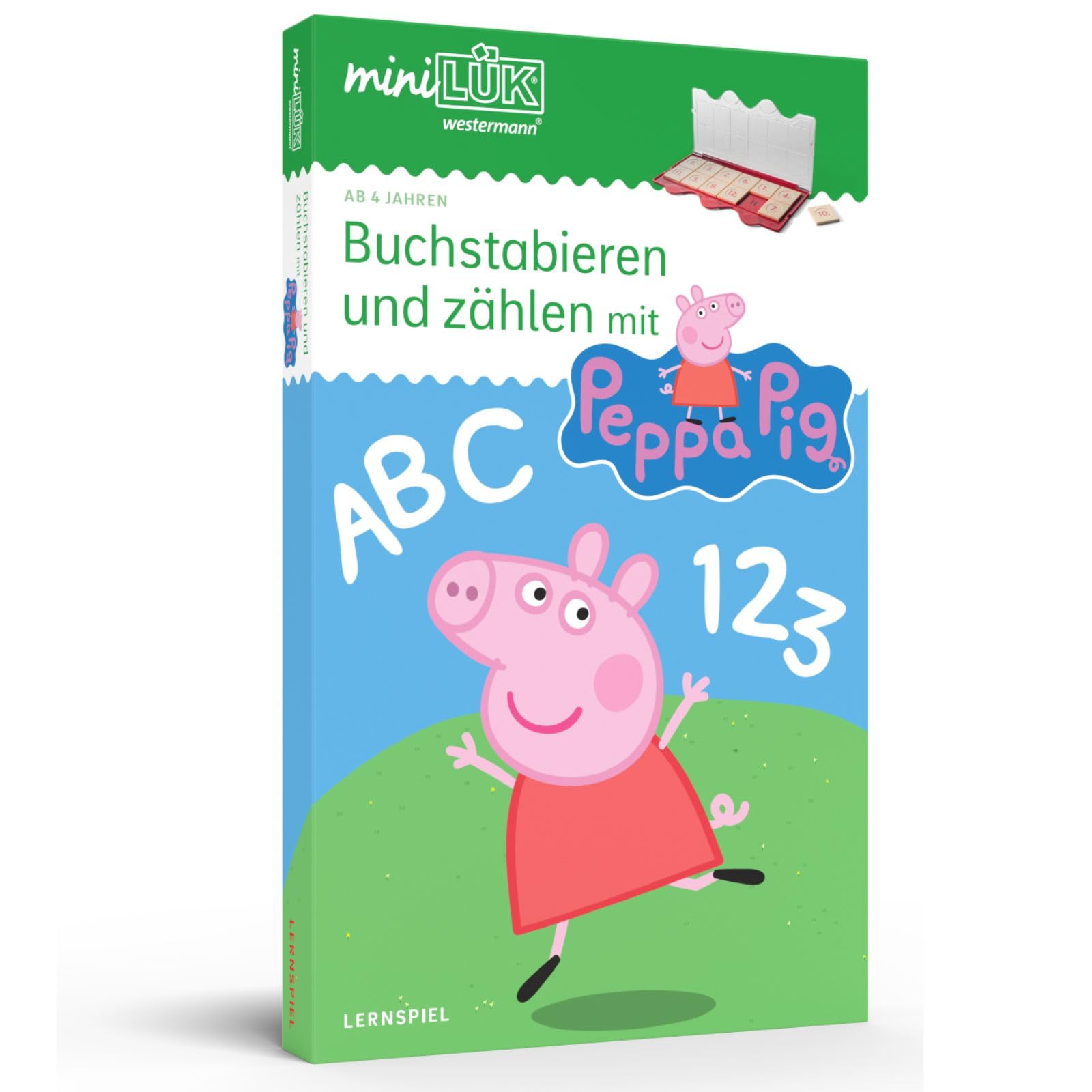 miniLÜK: Kindergarten/Vorschule Set Buchstabieren und zählen mit Peppa Pig (miniLÜK-Sets: Kasten + Übungsheft/e) Study Guides