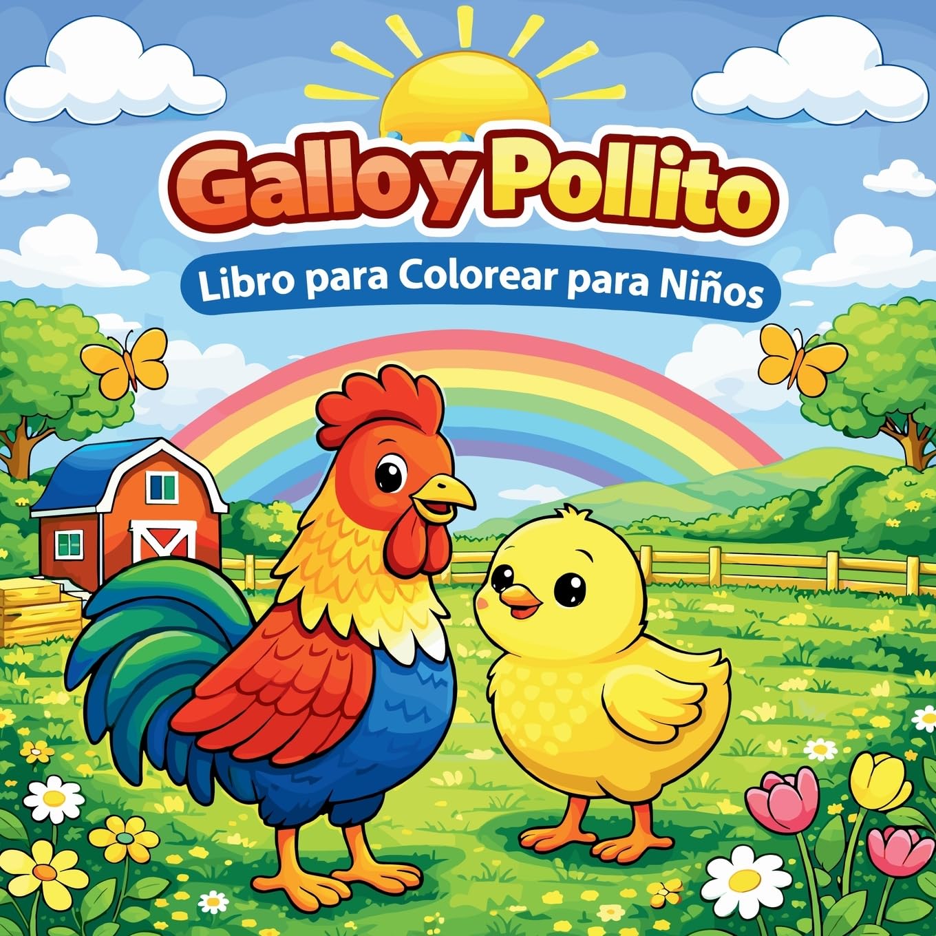 Gallo y Pollito Libro para Colorear para Niños Tiptoi & Games