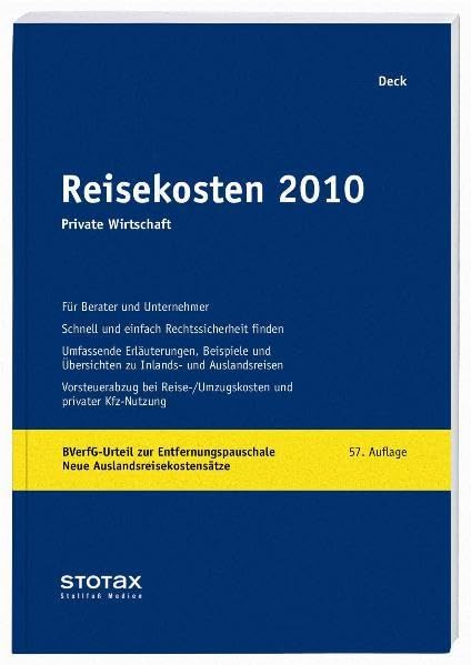 Reisekosten 2010: Private Wirtschaft (Stollfuss-Ratgeber) Law