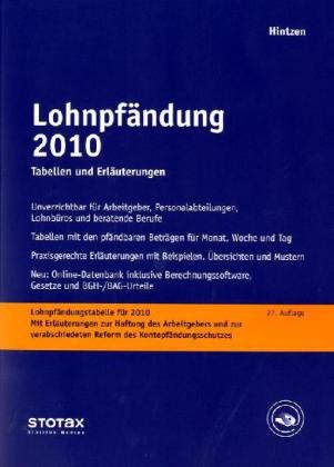 Lohnpfändung 2010: Tabellen und Erläuterungen (Stollfuss-Ratgeber) Law
