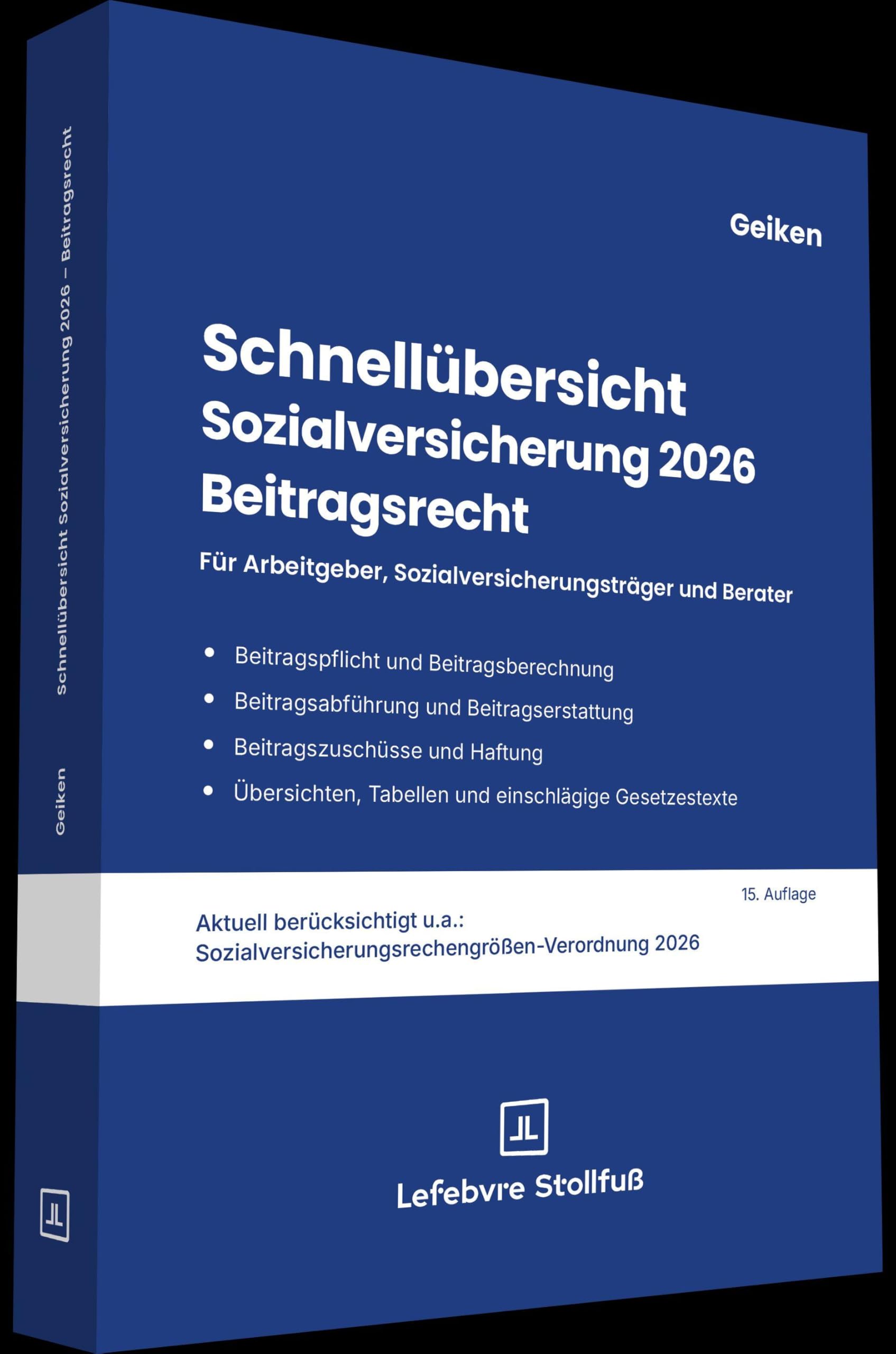 Schnellübersicht Sozialversicherung 2026 Beitragsrecht Law